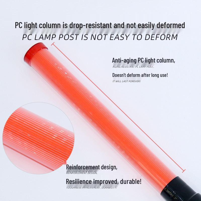 Rechargeable LED Traffic Baton with Emergency Whistle and Flashing Strobe