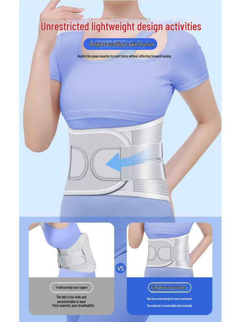 Unisex Lumbar Support Belt for Back Pain & Herniation Relief with Heat Therapy