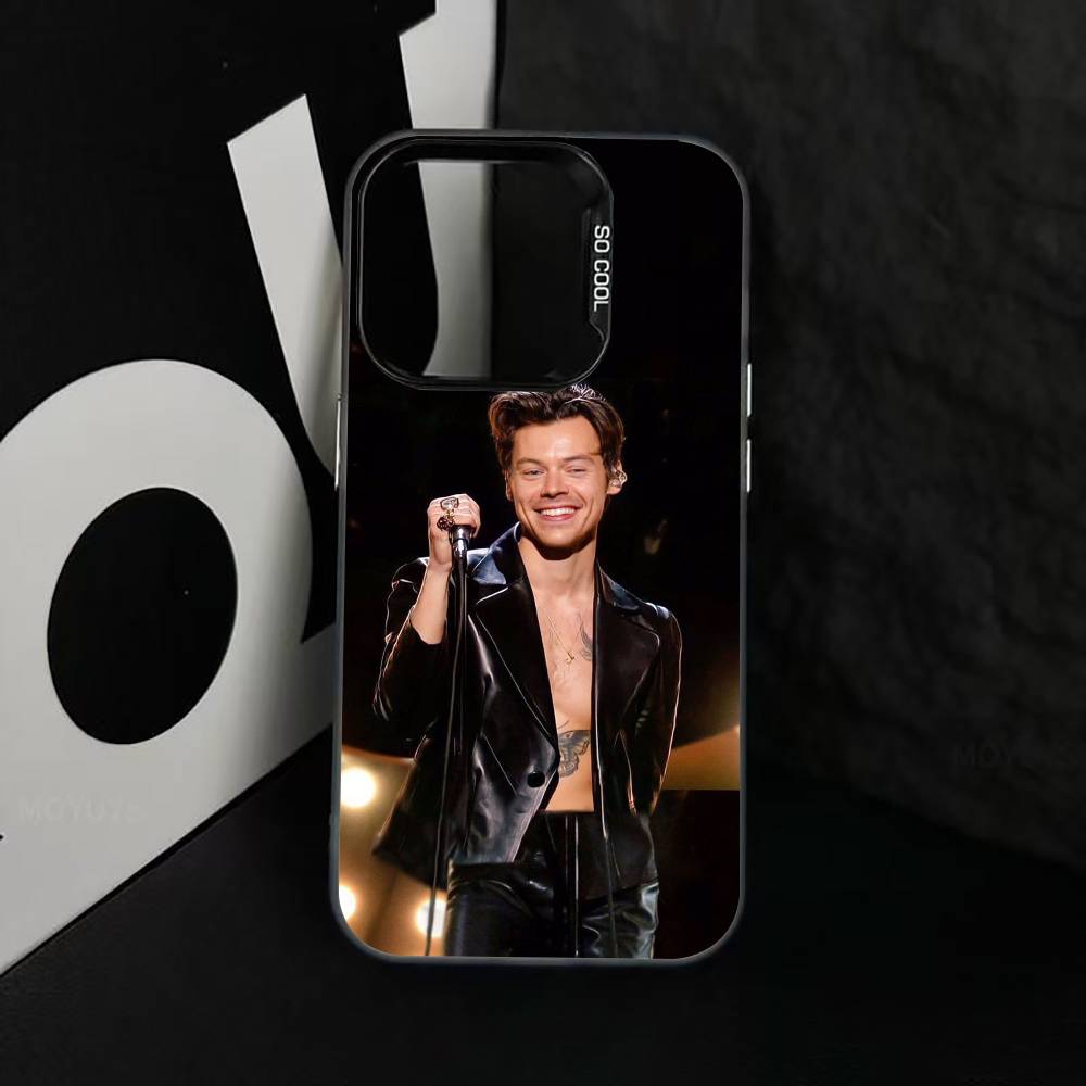 

H-Harry Styles Phone Case For iPhone 17,16,15,14,13,12,11 Plus,Pro Max,XS,Colorful Silver Phone case Funda Cover iPhone16promax