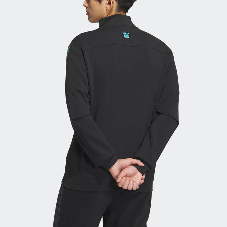 Adidas X Art Master Collaboration Série Zhang Daqian Gradientní Tři Pruhy Color Block Retro Sportovní Bunda se Stojáčkem Pánská Bunda Černá JF0793