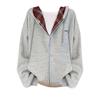 Plus Size Retro Plaid Patchwork Hooded Fleece Sweatshirt for Women - Autumn/Winter Lazy Style