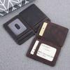 Credit Card Holder PU Leather ID Card Case Gift Money clips Magic Wallet Mini Coin Purse Cash Clip