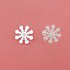 (100pcs/pack) 15mm White Pearl Resin Snowflake Simulated Plastic Snowflakes Decorative Christmas Tree Hanging DIY New Year Party