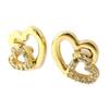Les Trésors De Lily [N6870] - Gold Plated 'Love' Earrings White Gold - 12x10 Mm