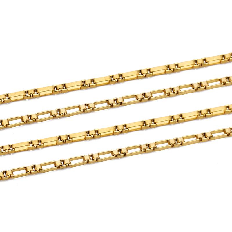 1 Meter Stainless Steel 3mm Witdth 3:1 Long Oval Link Box Chains Bulk Necklaces DIY Jewelry Making Bracelets Findings Wholesale