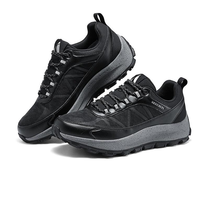 Skechers Outdoor Men Black Low Top Running Shoes Comfort Versatile 183275-BLK