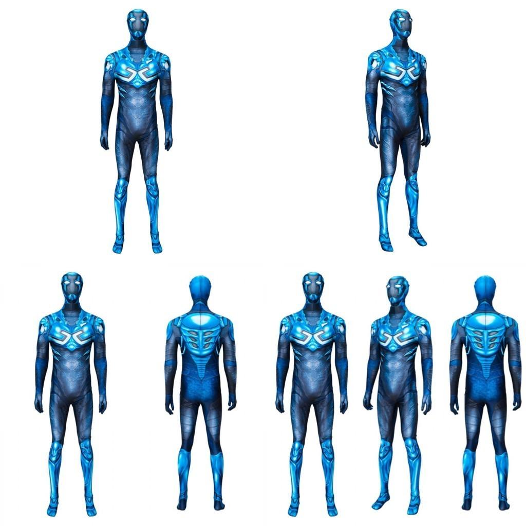 Trendy Blue Beetle Cosplay Jumpsuit Long Sleeve Polyester Costume For All Seasons