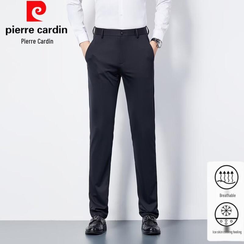 

Pierre Cardin Men s Seamless Ice Silk Straight-Leg Pants 36