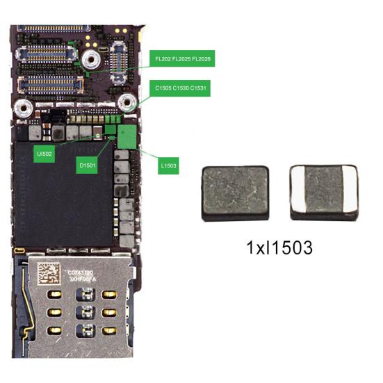 Backlight Repair Parts Diode + Filters IC Coil Full Kit for iPhone 5G/5S/6S/6