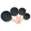 4Pcs Measuring Spoon Clear Scale Ring Buckle Comfortable Grip Plastic Food Measuring Scoop Set Kitchen Gadget Home Supplies