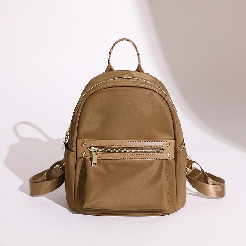 

Легкий рюкзак для женщин, модный женский рюкзак из ткани Оксфорд для поездок на работу и обратно, высокий уровень внешнего вида коричневый
