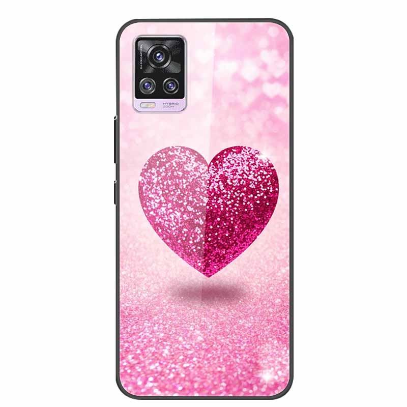 For Vivo V20 Pro Phone Case V 20 Pro Soft Bumper Tempered Glass Hard Back Covers Cases For Vivo V20 Pro Case 6.44" Coque Fundas