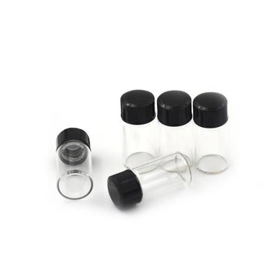 5Pcs 3Ml Small Cute Glass Vials Bottles Clear Containers With Screw Cap