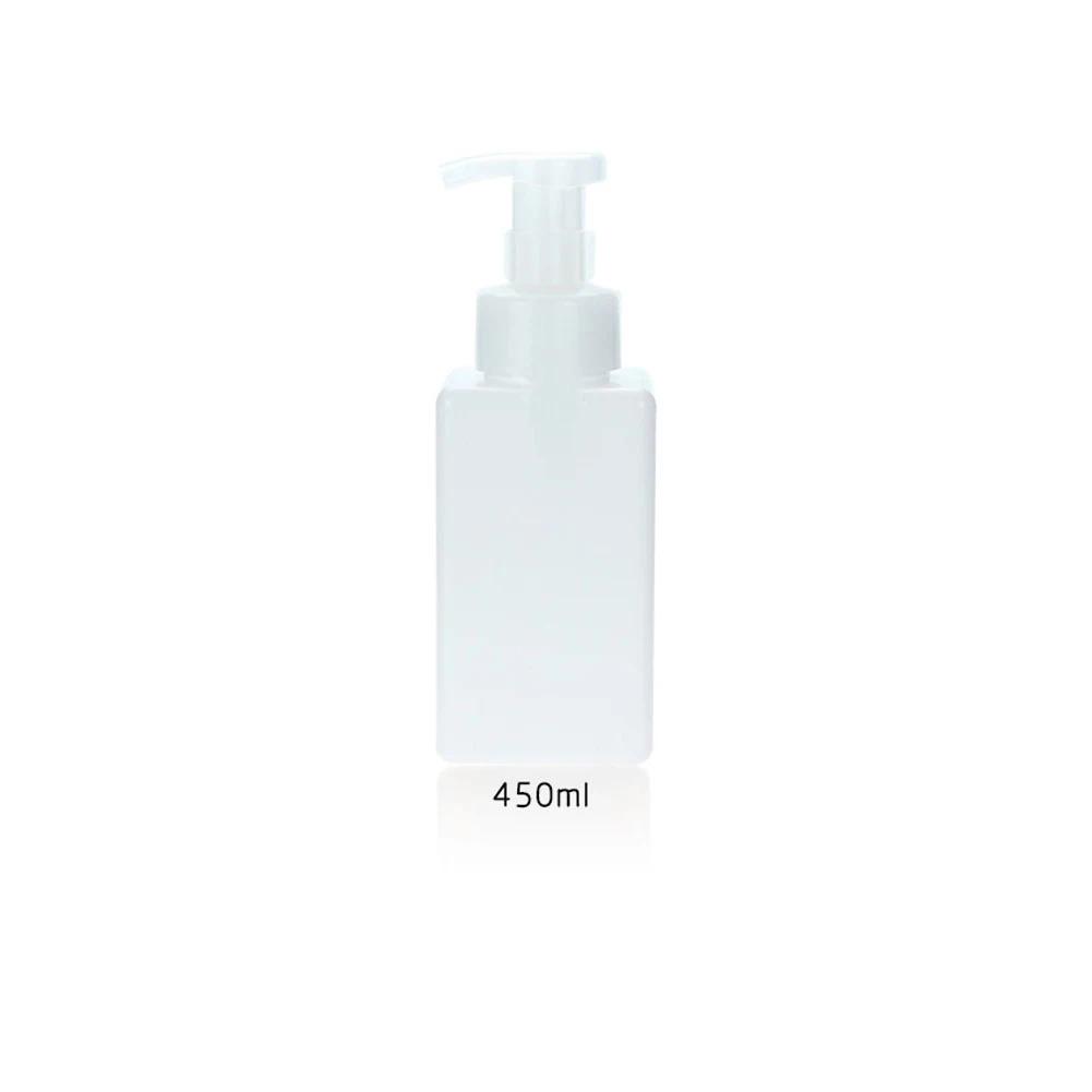 250/450/650ML Empty Square Clear Foaming Bottle Liquid Soap Whipped Mousse Points Shampoo Lotion Shower Hand Washing Gel Pump