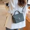 Pattern Cowhide Small Square Bag Women's New Women's Leather Bag Commuter Casual Versatile Shoulder Messenger Bag