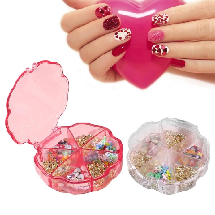 Nail Rhinestones Storage Box Organizer Plastic False Nail Art Accessories Tool Case,Empty Nail Decorations Container