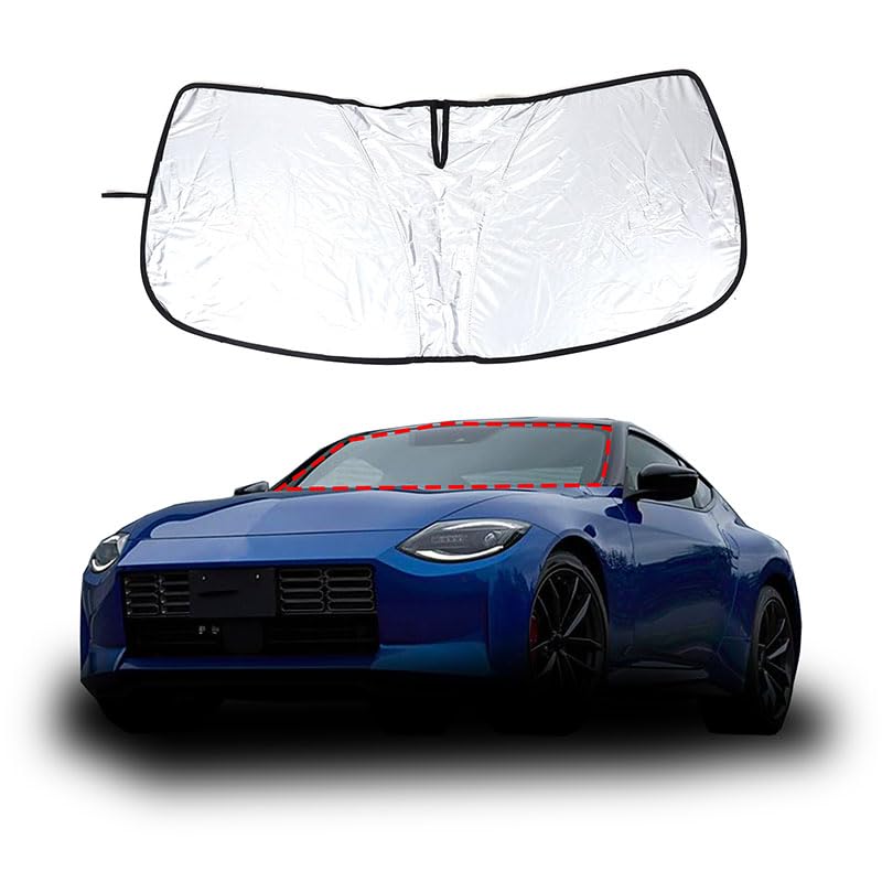 

Hcilloend Sunshade for Nissan Fairlady Z RZ34 Windshield Blackout Front Car Front UV Storage Easy Car Interior Wired Type 2022-2025, Sunshade,