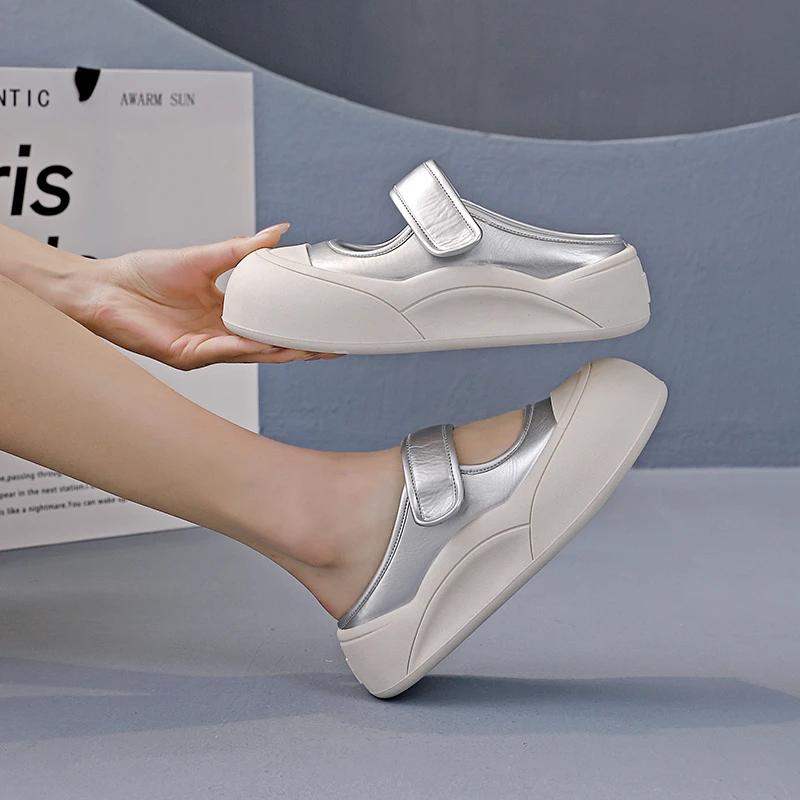 French Mary Jane Women's Shoes New Big Head Thick Soles for Women Small Leather Shoes