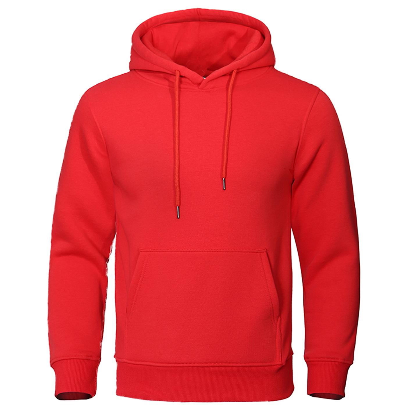 

Solid Color Men Hoodies Fleece Warm Mens Sweatshirt Fashion Streetwear Casual Men s Loose Breathable Pullovers Brand Hoody M
