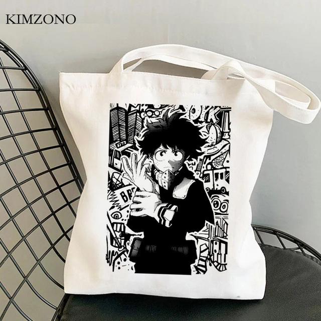 My Hero Academia Shopping Bag Reusable Shopper Bolsa Bolsas De Tela Shopper Tote Bag Shoping String Sac Cabas Grab