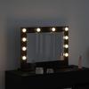 Black Oak Effect Washbasin Mirror 60 x 45 x 18 cm
