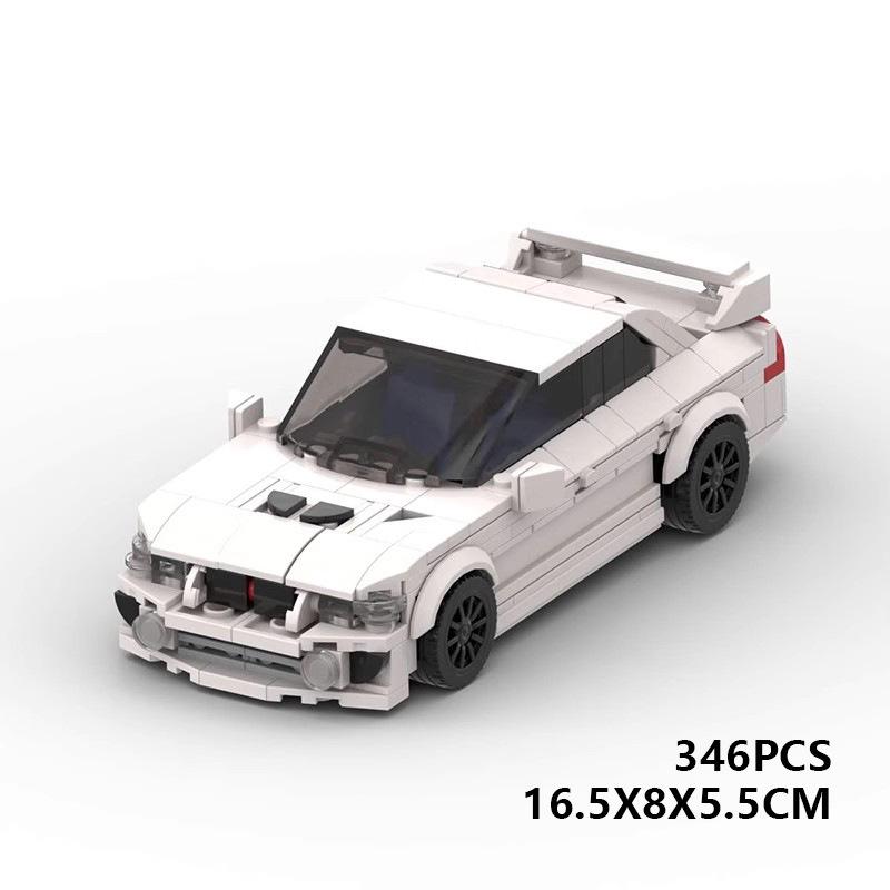 MOC Building Blocks 8 Grid Vehicle Assembly Toy Race Car Model Creative Construction Set for Boys and Adults