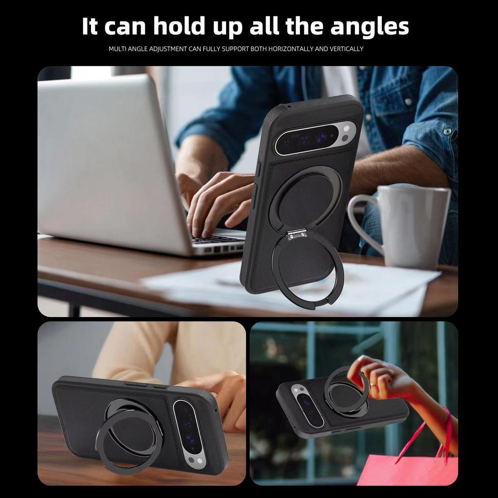 Yashi 360 Magnetic Stand for Google Pixel 9A Leather Protective Case - 10ProXL Model