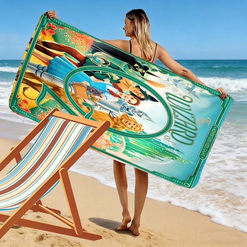 Magic Adventure Oz Beach Towel Beach Portable for Travel Absorbent Bath Towel Quick-drying Swim Towel Seaside Outdoor Picnic Beach Mat Fashion