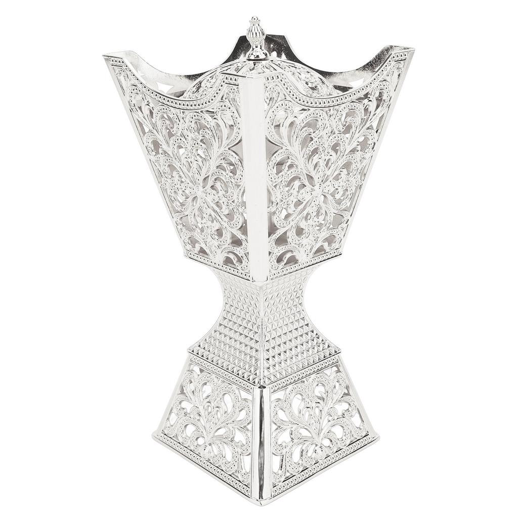 Frankincense Resin Incense Burner Portable Exquisite Alloy Indoor Aroma Burner for Home Silver