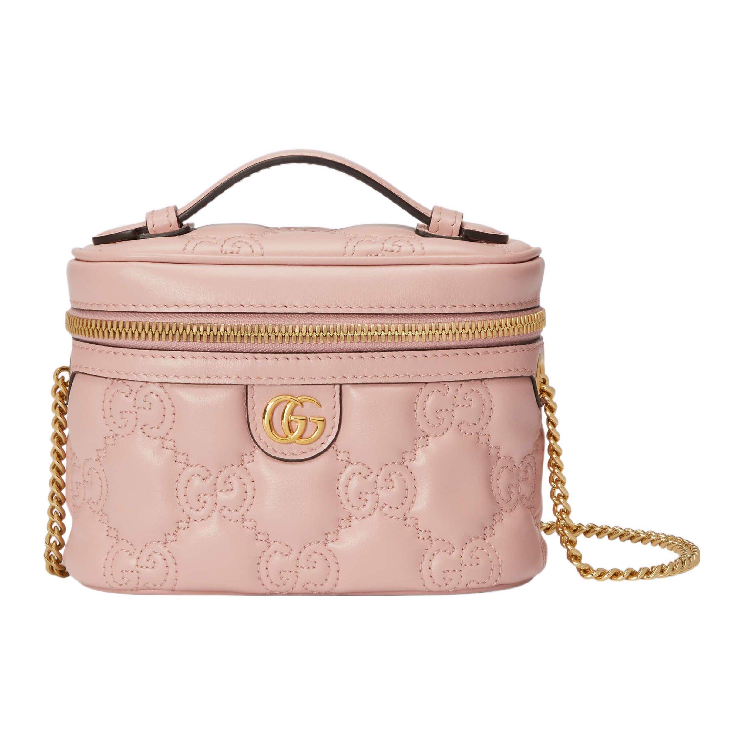 

Gucci GG Matelassé Top Handle Mini Bag Pink Women Bags 723770-UM8IG-5909 Basic Set (Bag+Dust Bag)