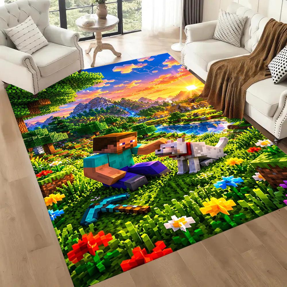 Minecraft 333 Area Rug Suitable for Kitchen Decorate room Living Rooms Entryway Anti-slip Rug Decorate Offices Spiritual Gift