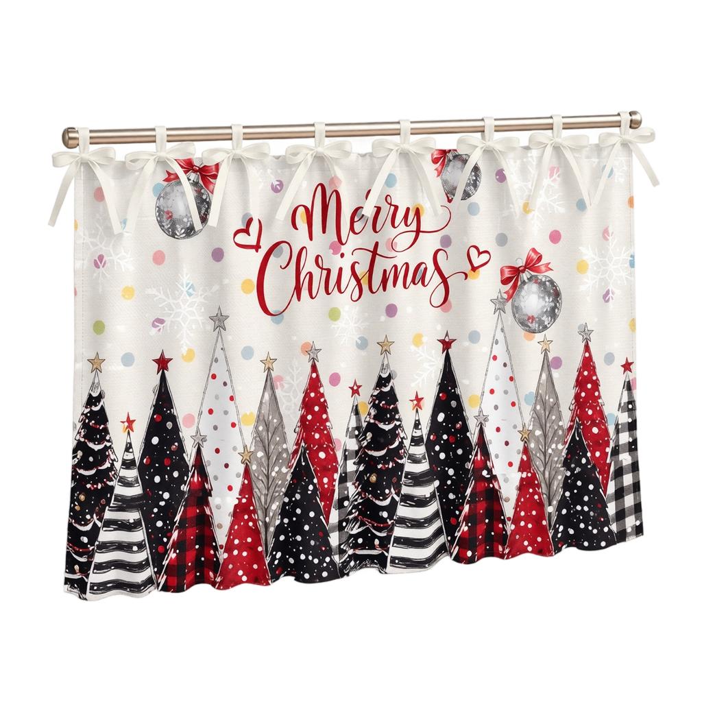 Christmas Tree Oven Door Curtain Decoration for Holiday Kitchen Decor