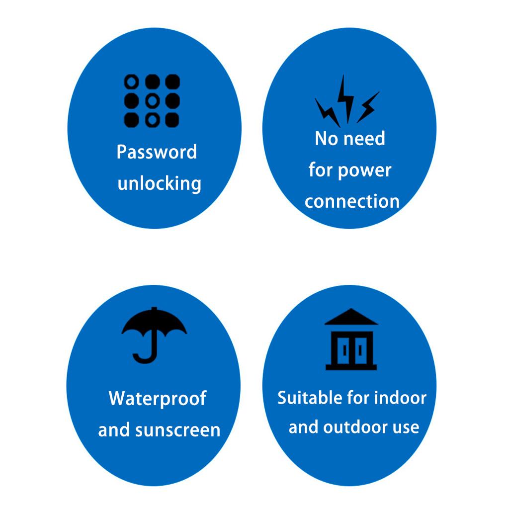Handvat Keyless Mechanisch Digitaal Deurslot Code Wachtwoord Vergrendeling Zijdig Waterdicht Combinatie Metaal Tuinpoort Hek