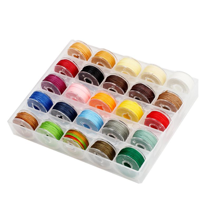 25-Farben Rundes Wachsgarn-Set - 0,45/0,55/0,65 mm für Handnähen und Leder
