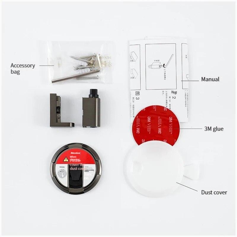 Fixed Home Bedroom Bathroom Door Windproof Zinc Alloy Mechanical Floor Suction Without Punching Anti-collision Door Stopper Bolt