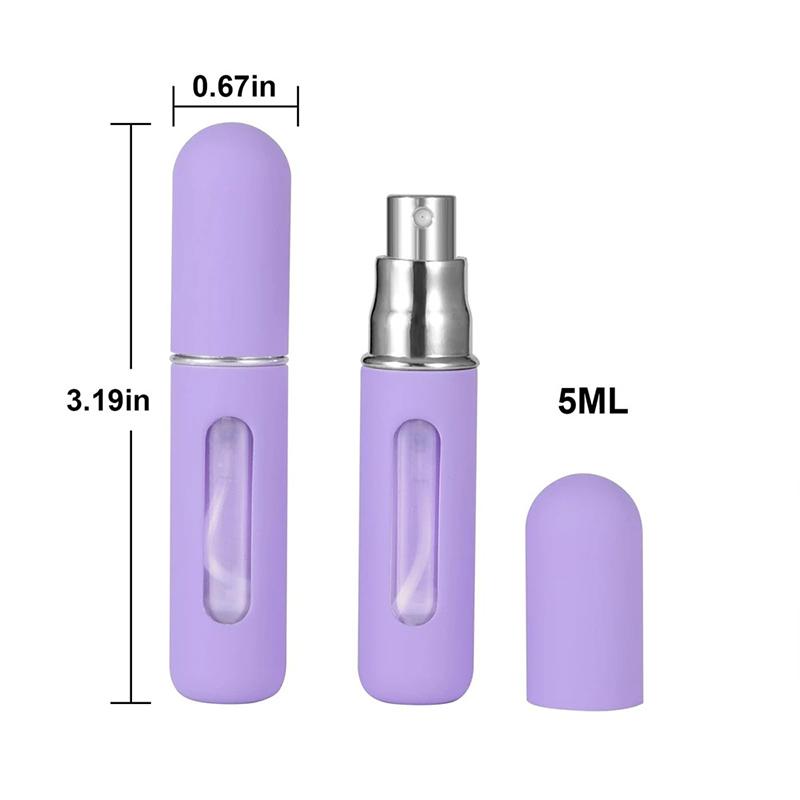 1/3/6Pcs Candy Color Mini 5ML Perfume Bottle Refillable Press Type Cosmetic Spray Bottle Portable Travel Spray Bottle For Unisex