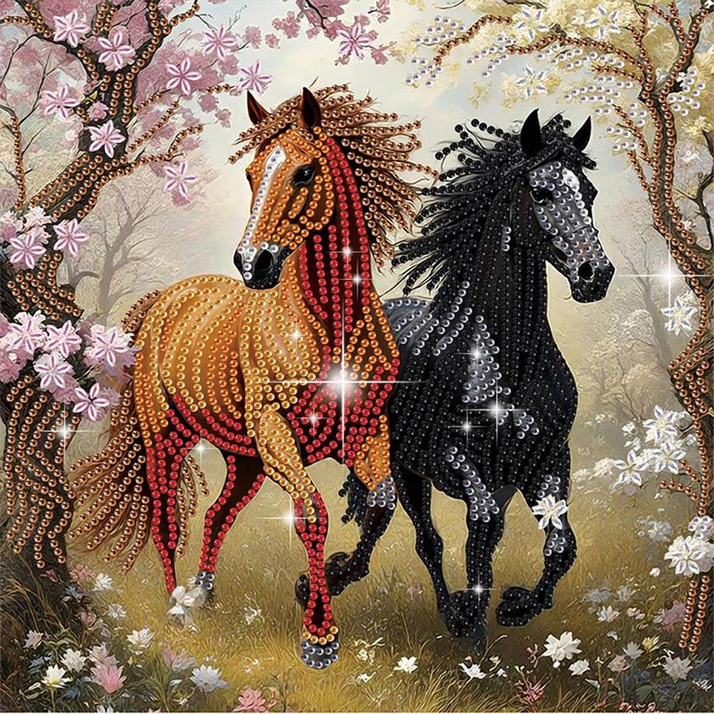 5D DIY Diamond Painting Kit Horse Partial Drill Resin Rhinestone Art