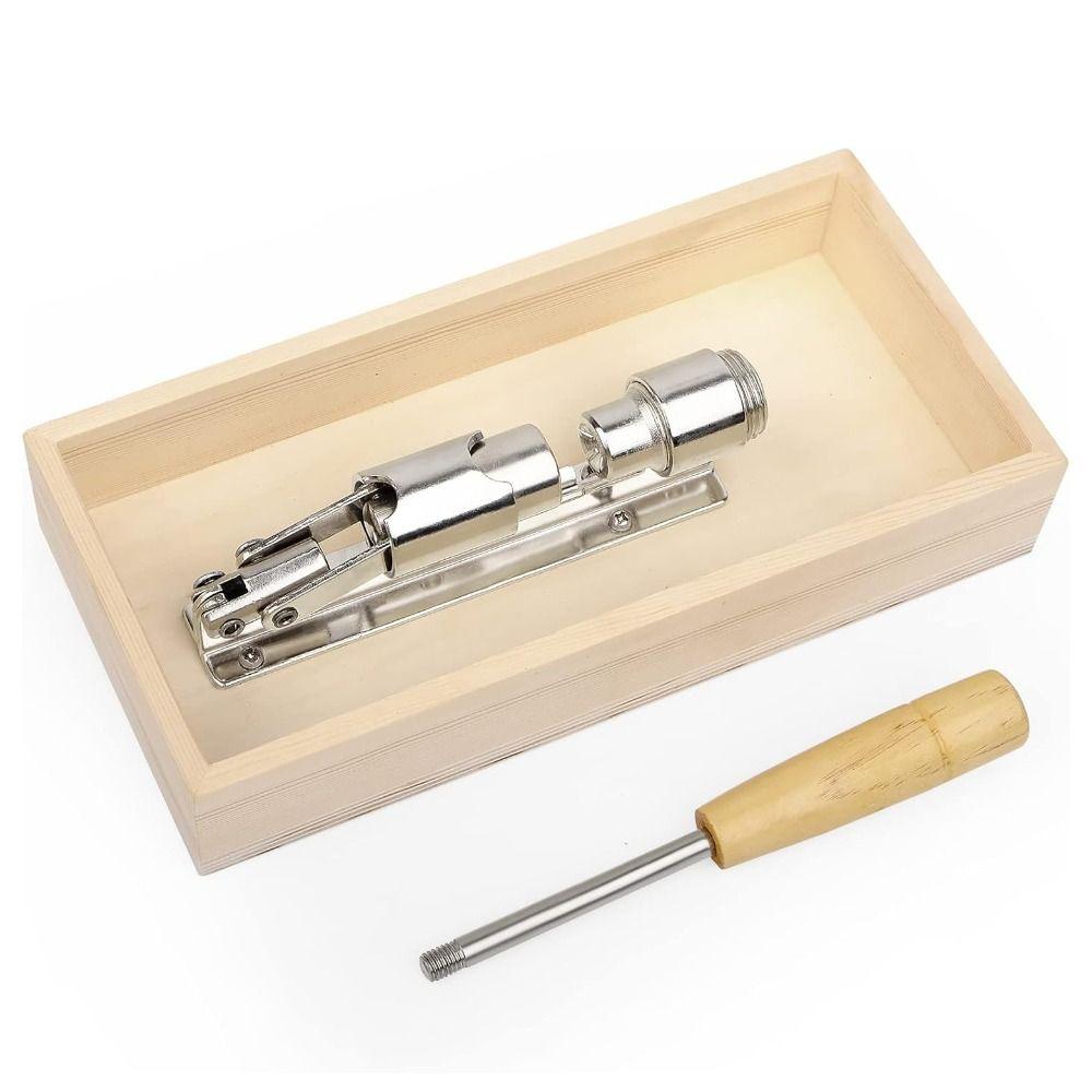 Einfach zu bedienender manueller Nussknacker, Edelstahl, Heavy Duty, Walnussschalenöffner mit Aufbewahrungsbox, Nussklemme für Ältere