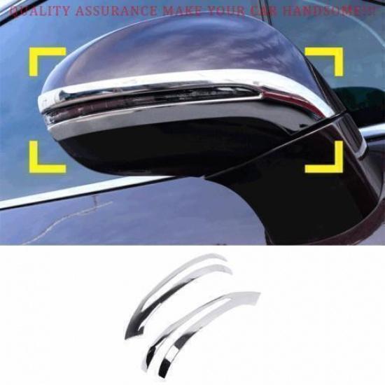 For Buick Envision 2016-2020 Silver Steel Exterior Rear View Mirror Strip Trim