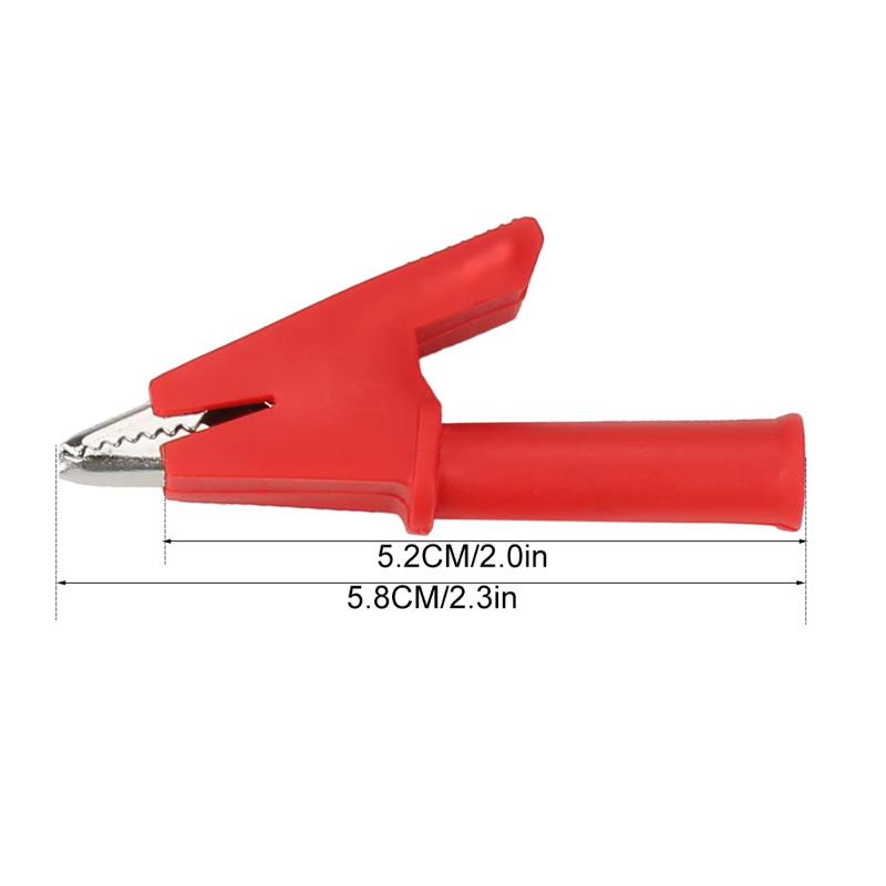 Multicolor Firm Grip Alligator Clips Nickel Plated Copper Insulated Shell for Electrician Testing Laboratory Experiments