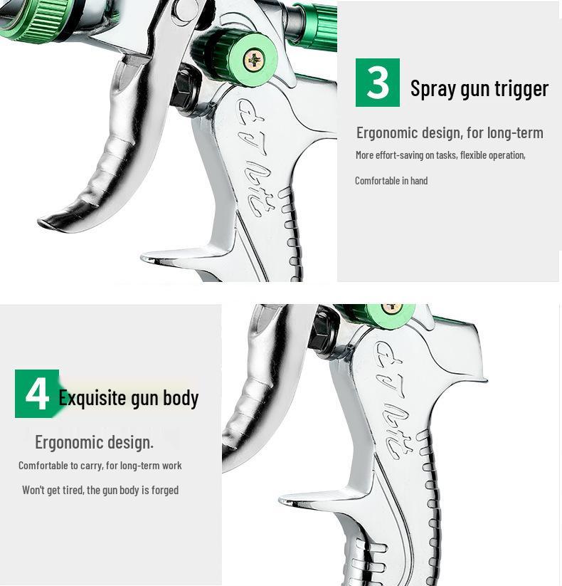 2008 Car High Atomization Spray Gun 1.7/2.0/2.5mm Nozzle Pneumatic Top-Feed Paint Sprayer