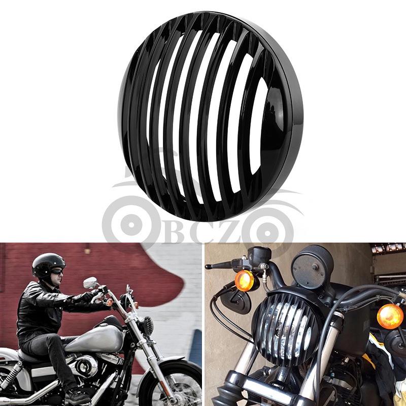 Harley XL883/XL1200 48 Dyna Softail Black Grille Headlight Cover