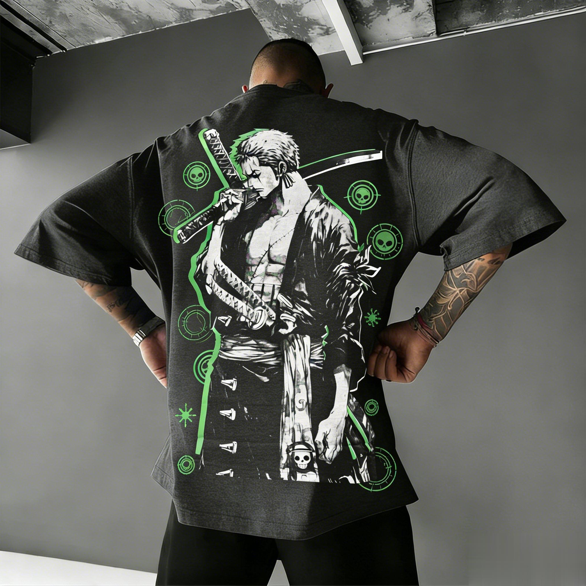 

Унісекс Футболка Аніме Зоро Streetwear Чоловіки Жінки Бавовна Коротка Рукава Футболка Графічний Принт Японський Повсякденний Літні Топи Y2k S