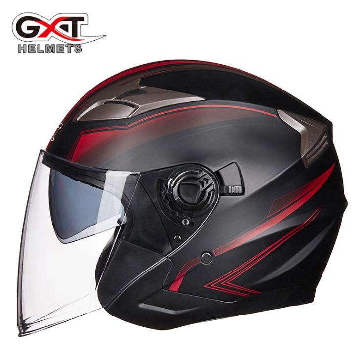 GXT Motorcycle Helmet Half Face ABS Motorbike Helmet Electric Safety Double Lens Helmet Moto Casque for Women/Men Casco Moto #