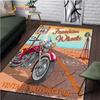 Tappeto retrò da moto, tappetino antiscivolo per grandi porte, zerbino da bagno per soggiorno, camera da letto, ingresso, decorazione per la casa