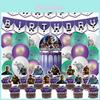 Decorações de Festa de Aniversário Lightyear Com Bandeirola de Letras, Cartões para Bolo e Balões