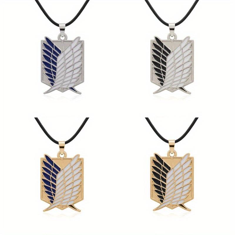 Anime attack on titan wings of freedom researcher logo alloy pendant jewelry necklace and Key Chain party accessories
