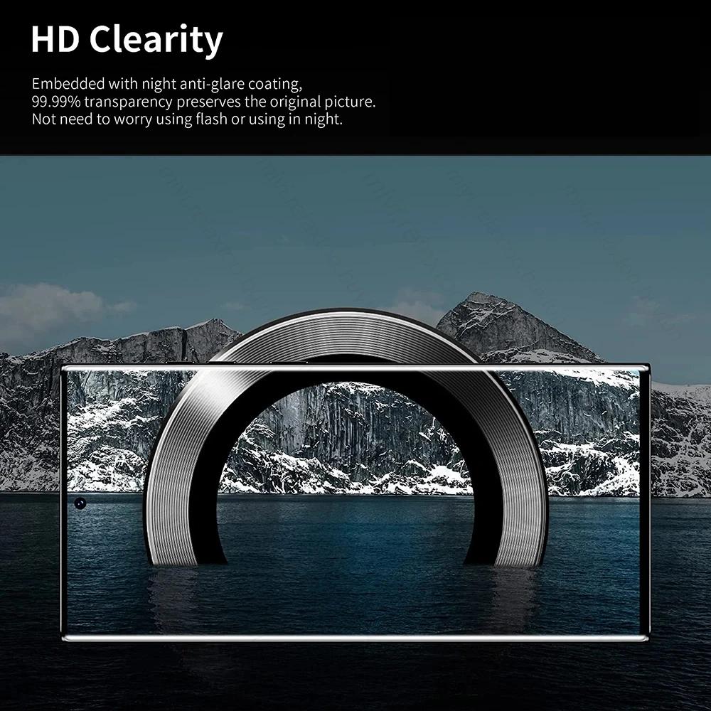 9D gebogenes Kamera-Schutzglas für Samung Galaxy S24 Ultra S23 FE S22 Plus A15 A25 A35 A55 A14 A24 A34 A54 Z fold 5 Z flip 6 Matel Ring-Objektivabdeckung