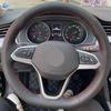 Autopríslušenstvo Kožený poťah volantu Ozdoba Pre VW Golf 8 MK8 Golf R GTI Atlas Jetta Passat B9 Tiguan Sharan