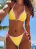 Sexy Zweiteiliger Bikini-Badeanzug mit Dreiecks-Cup-Print, Elegant und Bequem für den Sommerurlaub